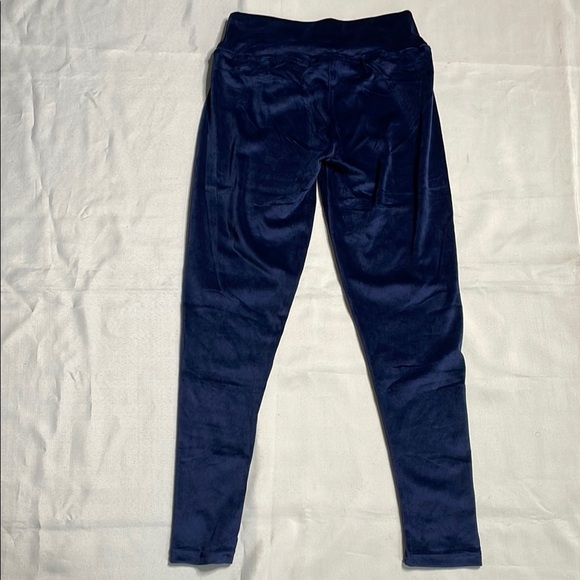 NEW Navy Blue Lightweight Velvet Leggings - Picture 9 of 9